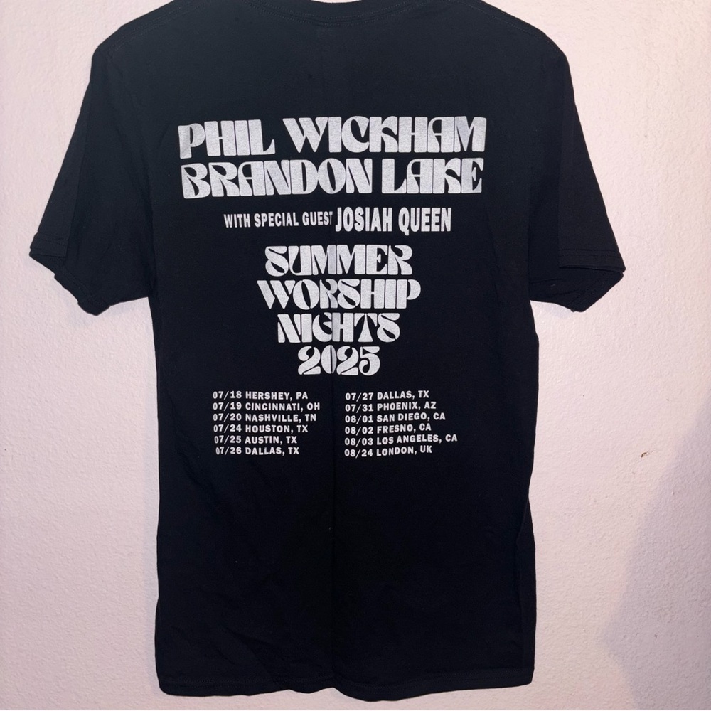 Phil Wickham & Brandon Lake Summer Worship Nights 2025 Graphic Tee - Black - Picture 3 of 5